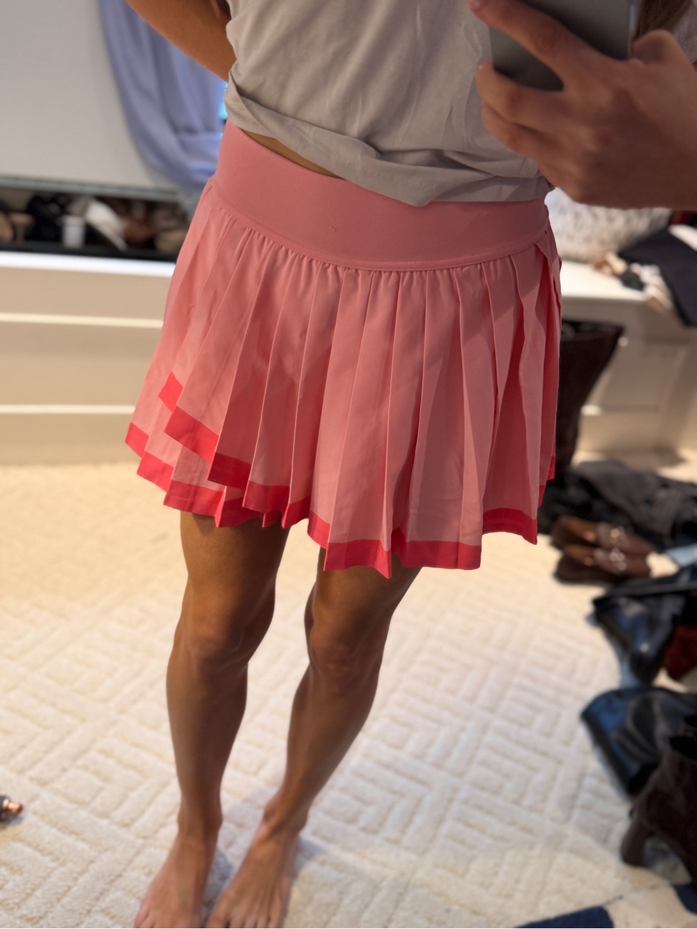 Aerie Offline Pleated Tennis Skirt Pink Two Tone Size XS